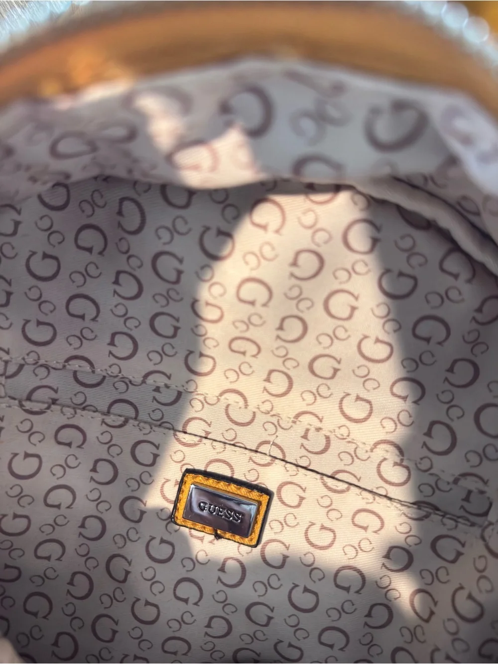 Guess Mustard Yellow Mini Backpack
